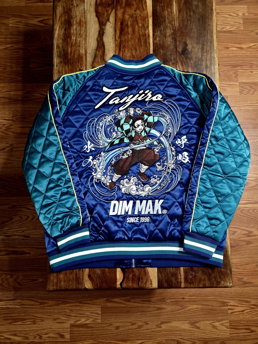 Steve Aoki's Dim Mak/Demon Slayer -Tanjiro- Quilted Bomber Jacket. Size XL
